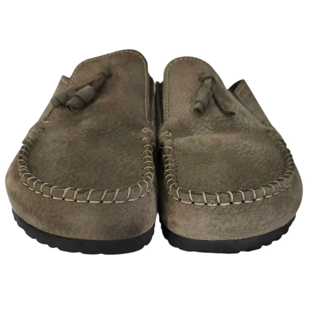 Birkenstock Papillio Leather Tassel Slide Mule Moccasin Shoes Sandal Brown Sz 39 - Picture 5 of 15